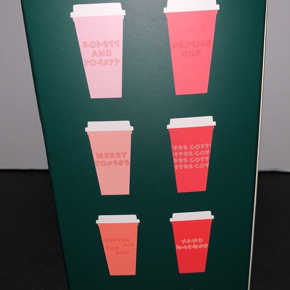 Christmas Holiday🎄6 Pack Starbucks Hot Reusable Cups Grande 16oz. with Lids 2019 - Picture 2 of 7
